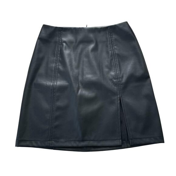 Mangopop Faux Leather High Waist Mini Skirt Women's XS Grunge Going Out Party - Picture 1 of 6